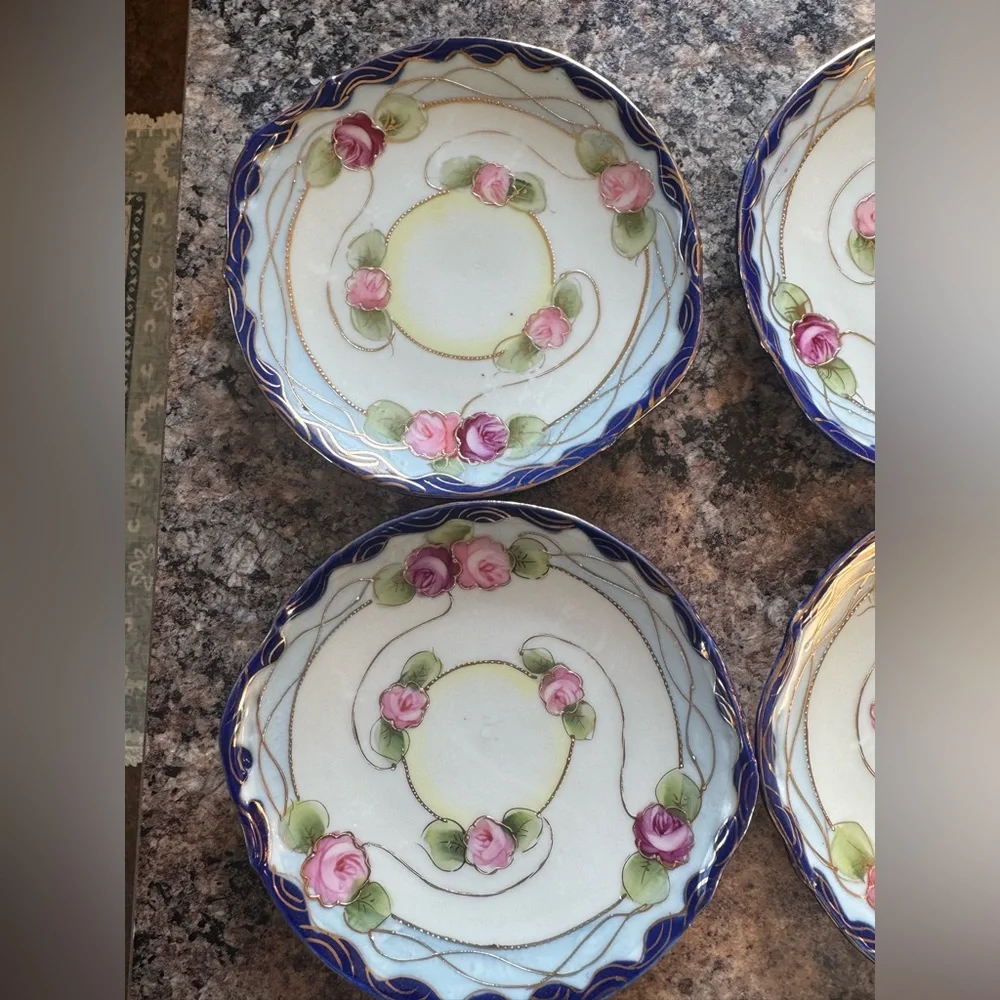 Vintage Hand-Painted Nippon Porcelain Dishes - Picture 4 of 10